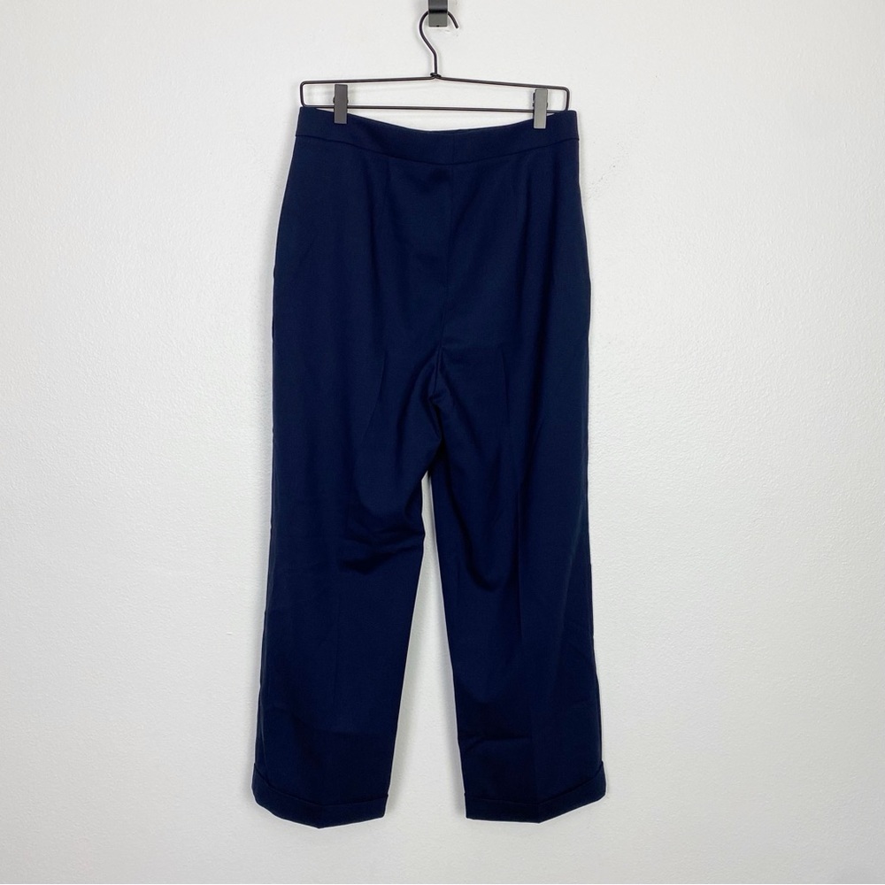 St. John Stretch Tropical Wool Cropped Pant With Bottom Cuff - Picture 4 of 10
